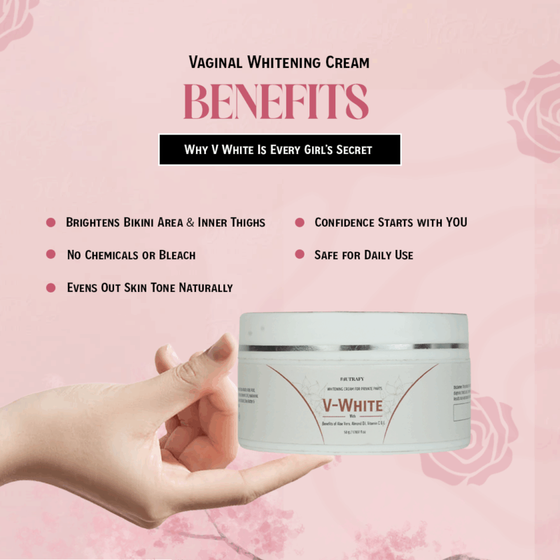 V White – Natural Vaginal Whitening & Intimate Brightening Cream for Women - Image 3