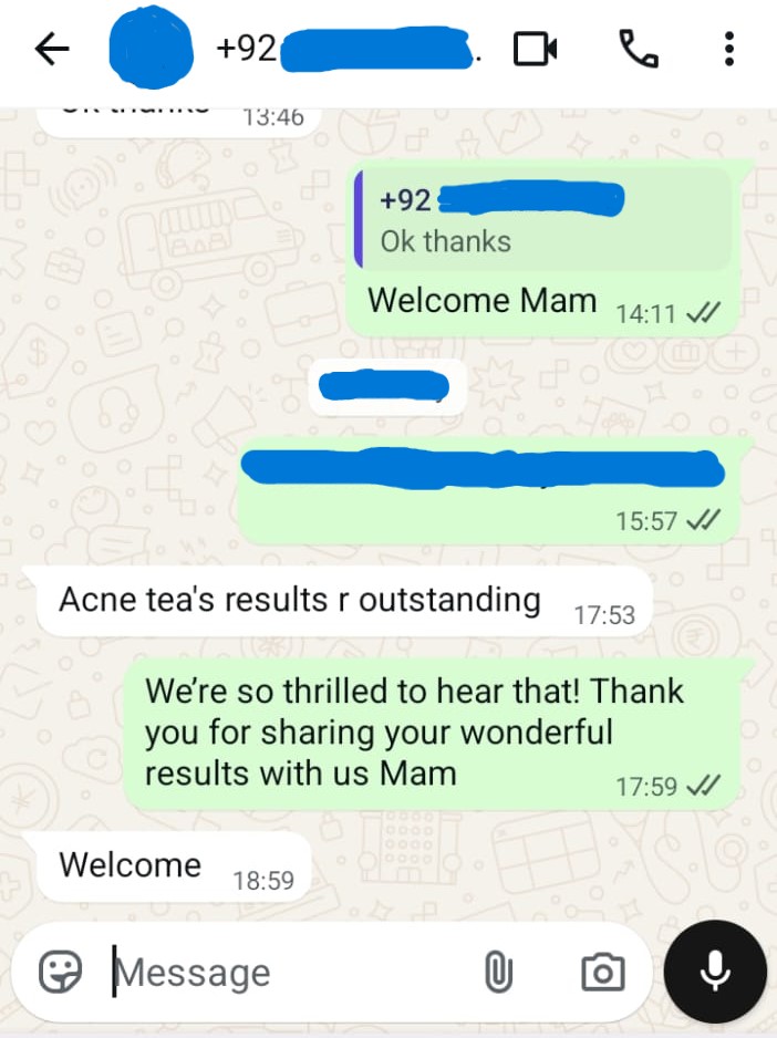 Acne Tea Results
