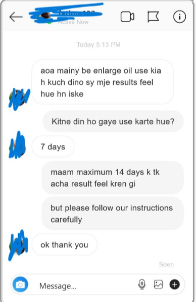 Be enlarge oil instagram review