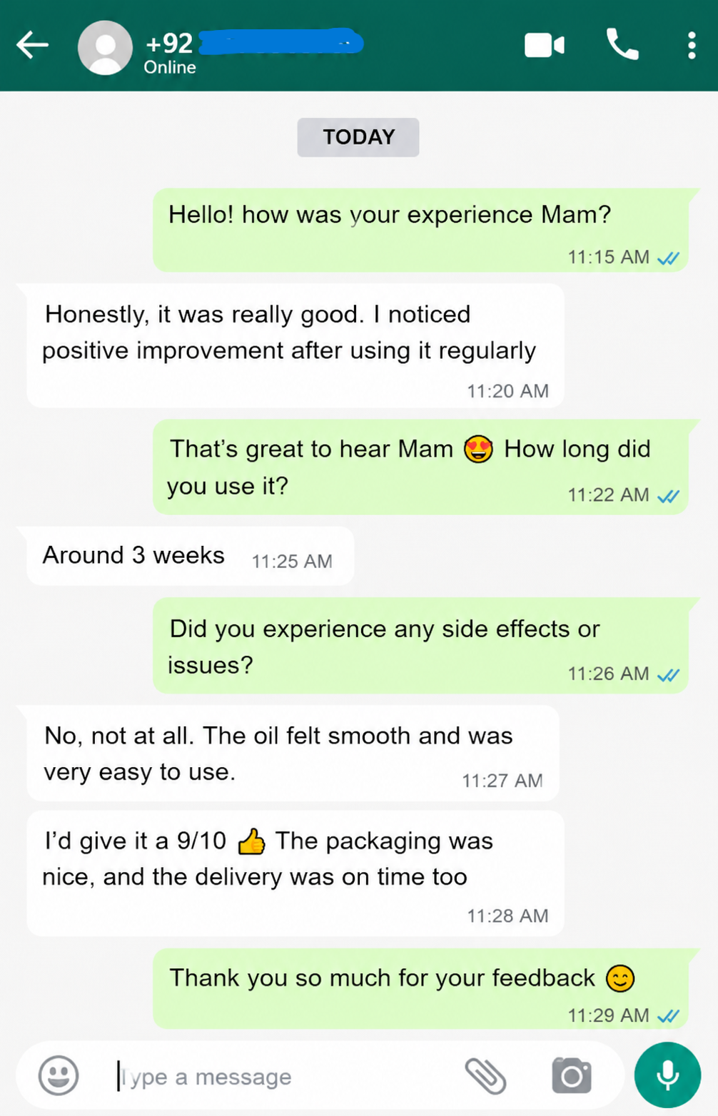 Be Enlarge oil Review Whatsapp