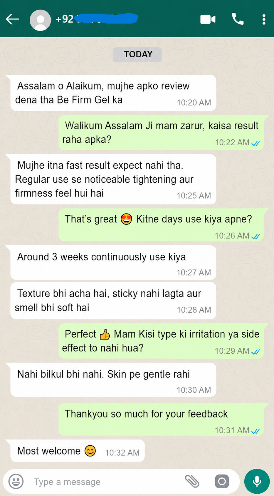 Be Firm Gel Review whatsapp