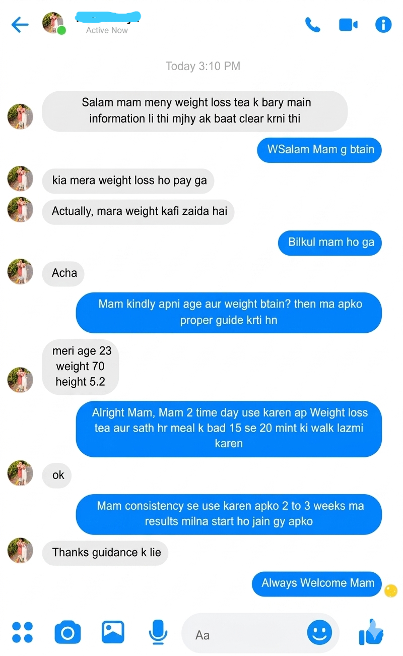 Weight loss tea Facebook review