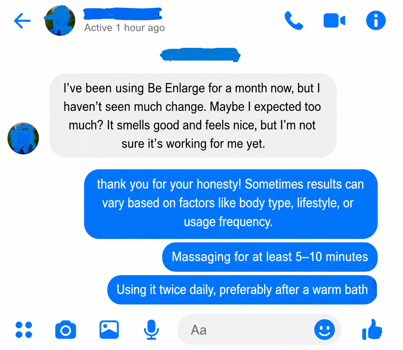 be enlarge oil review
