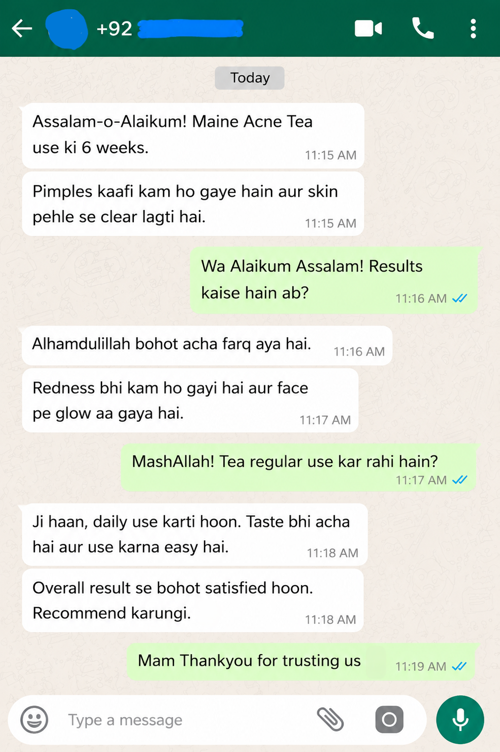 Acne Tea result 6