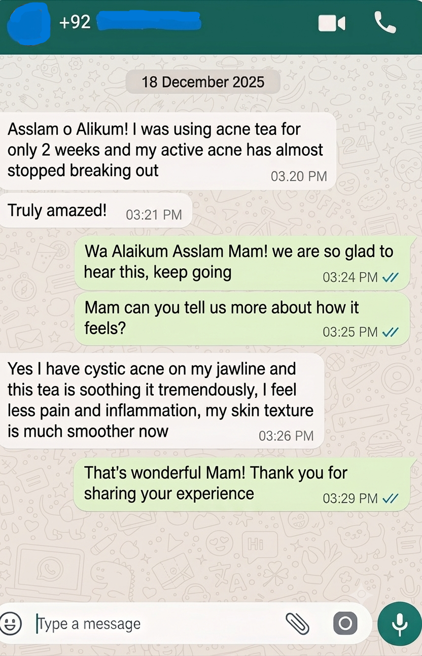 Acne tea Result